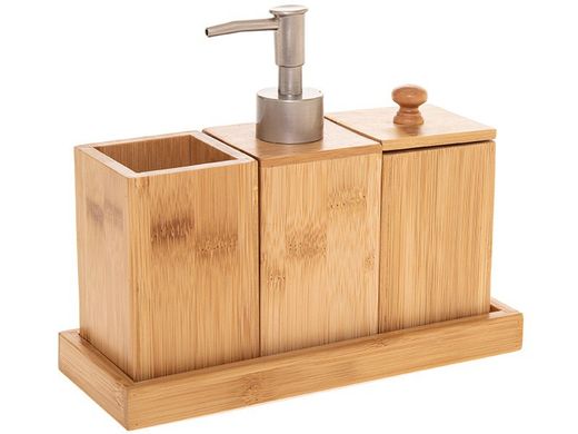Set de baño de bambú